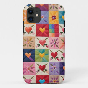 Case-Mate iPhone Case Coeurs et courtepointe de fleurs