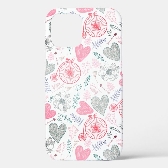 Coques Case-Mate iPhone Coeurs Et Fleurs (Verso)