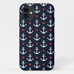 Coque Case-Mate Pour iPhone Coeurs et motif d'Ancres