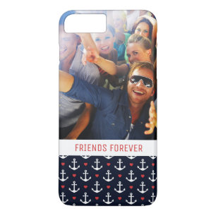 Coque Case-Mate Pour iPhone Coeurs et motif   d'Ancres votre photo et texte