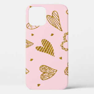 Case-Mate iPhone Case Coeurs parties scintillant or : motif arrière - pl