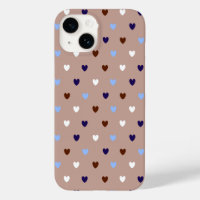 Coeurs Polka sur brun pâle