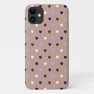 Case-Mate iPhone Case Cœurs polka sur marron clair