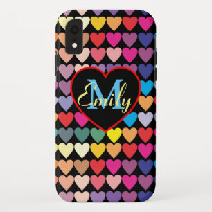 Case-Mate iPhone Case Coeurs Rainbow colorés Personnalisés