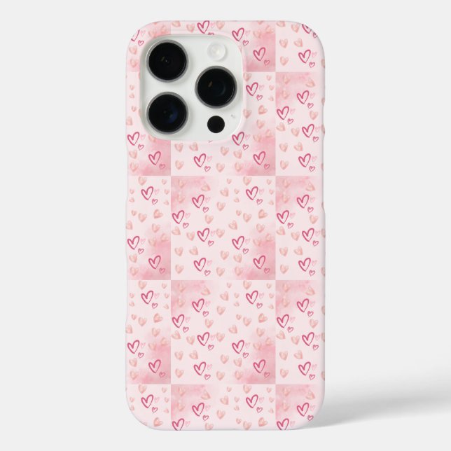 Coques Case-Mate iPhone Coeurs roses rougissants (Verso)