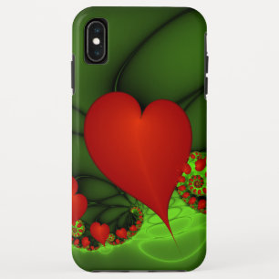 Case-Mate iPhone Case Coeurs rouges Lime vert Moderne Art Abstrait fract