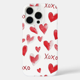 Coques iPhone 16 Pro Coeurs rouges XOXO Love