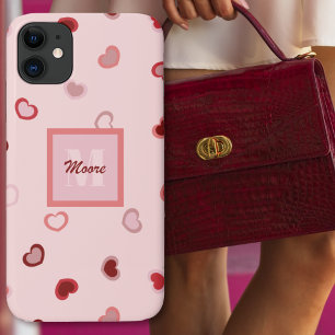 Case-Mate iPhone Case Coeurs sur Pastel rose en rose à rouge Ombre