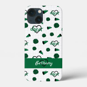 Case-Mate iPhone Case Coeurs verts, Pom Poms, Motif mégaphone