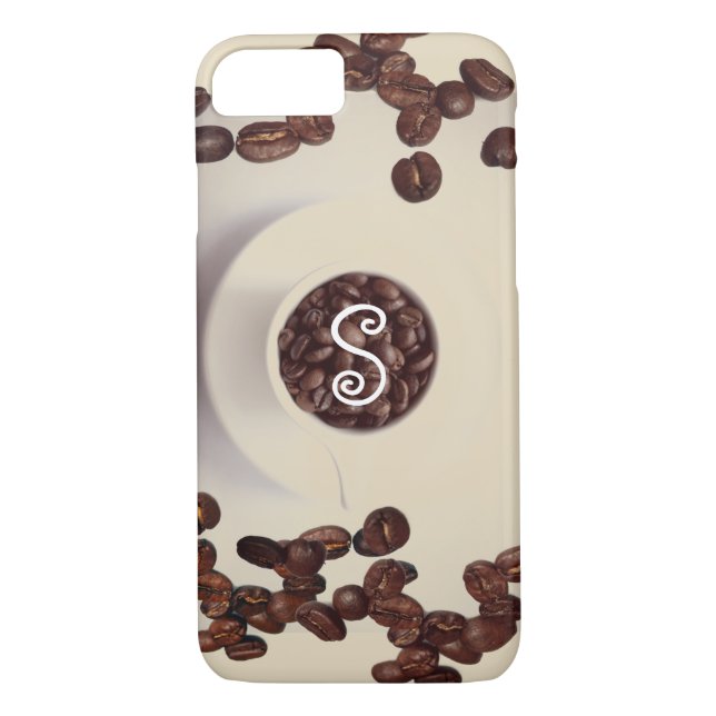 Coques Case-Mate iPhone Coffee beans tasse soucoupe crème brun (Dos)