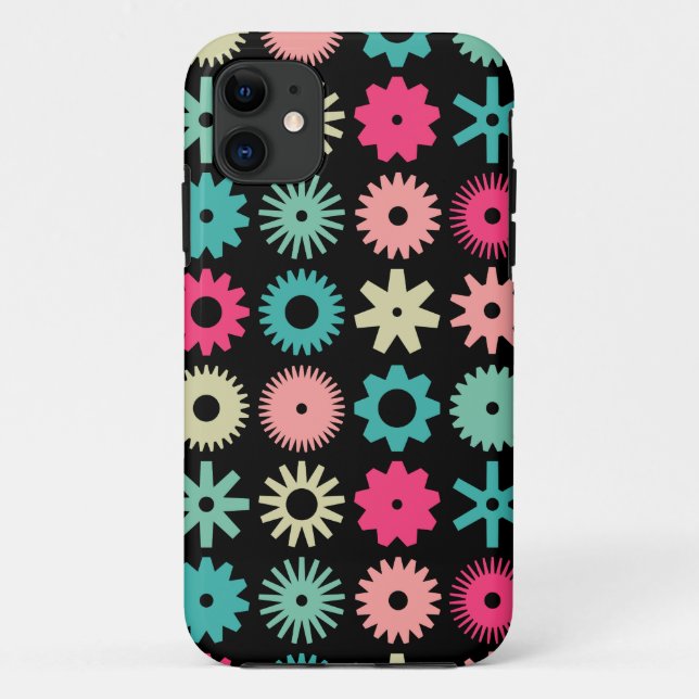 Coques Case-Mate iPhone Cogs - Couleurs 01 - sur Noir (Dos)