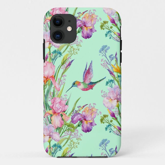 Coques Case-Mate iPhone Colibri Dans Le Jardin (Dos)