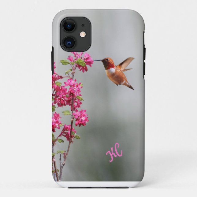 Coques Case-Mate iPhone Colibri et fleurs de vol (Dos)