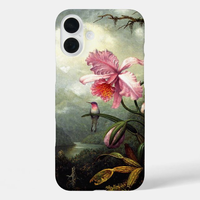 Coques Case-Mate iPhone Colibri et orchidée, oeuvre d'art botanique (Verso)