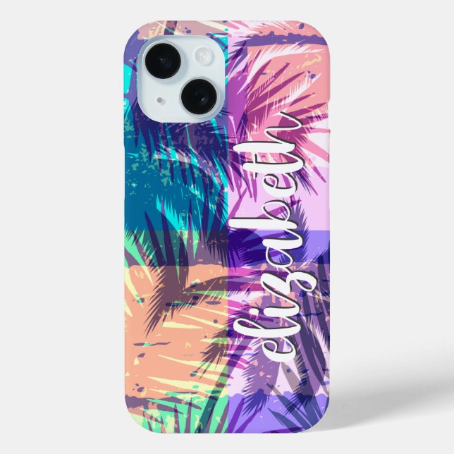 Coques Case-Mate iPhone Collage Chic Palm Tree (Verso)