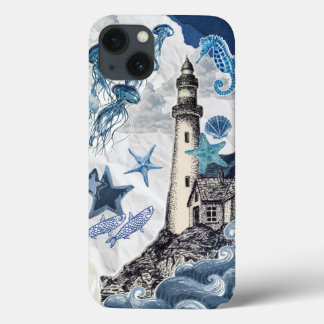 Case-Mate iPhone Case Collage côtier nautique : Phare et vie marine Ed
