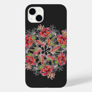 Coque Pour iPhone 14 Plus Collage de fleurs de lys en fleurs