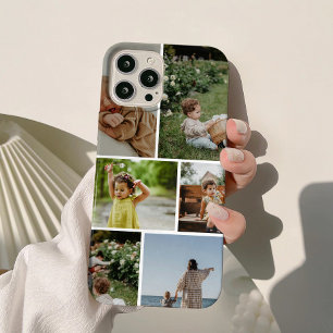 Coque Pour iPhone 15 Collage de photos de famille simple 6