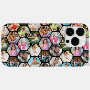 Coque Pour Pour iPhone 14 Pro Max Collage de plusieurs photos avec un motif hexagona