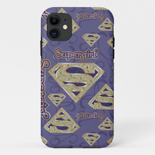 Coques Case-Mate iPhone Collage du logo super girl Fancy (Dos)