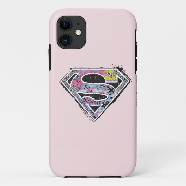 Coques Case-Mate iPhone Collage du logo Supergirl (Dos)