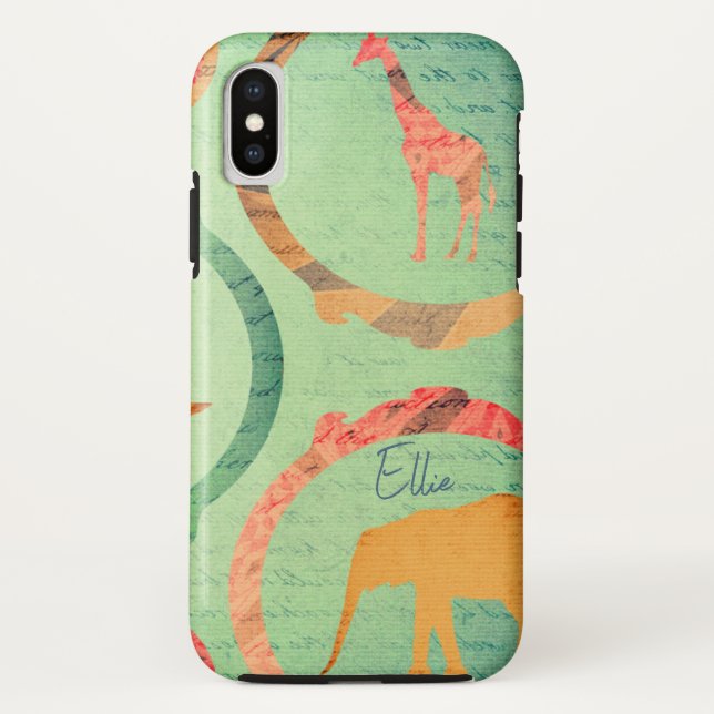 Coques Case-Mate iPhone Collage Elephant & Giraffe (Dos)