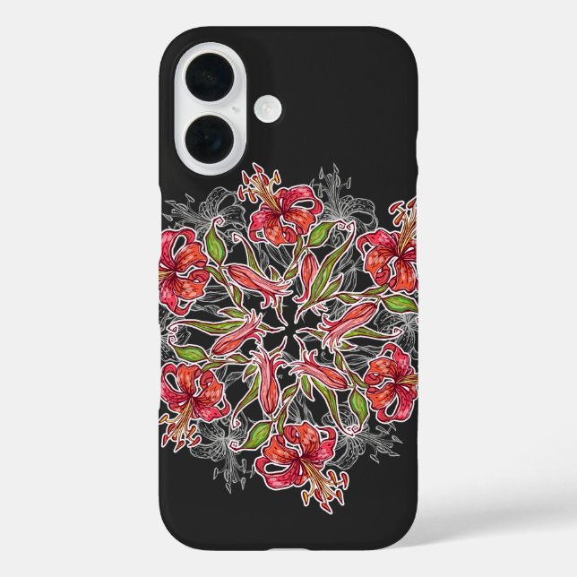 Coques Case-Mate iPhone Collage florissant de fleurs Lily (Verso)