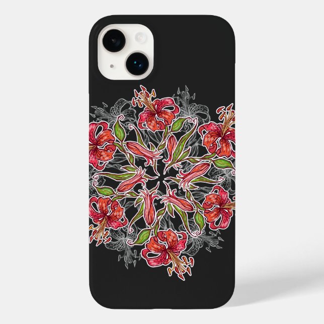 Coques Case-Mate iPhone Collage florissant de fleurs Lily (Verso)