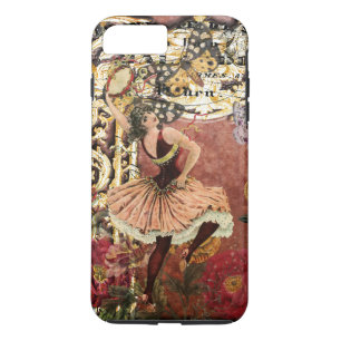 Coque iPhone 8 Plus/7 Plus Collage gitan rose de Français de danseur de cru