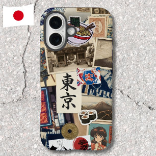 Coque Pour iPhone 16 Collage Japancore Art Moderne Traditionnel Japonai