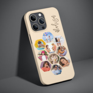 Coque Pour iPhone 14 Pro Collage Multi Photo Simple Moderne Personnalisé