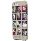 Collage photo de 12 carré avec arrière - plan taup