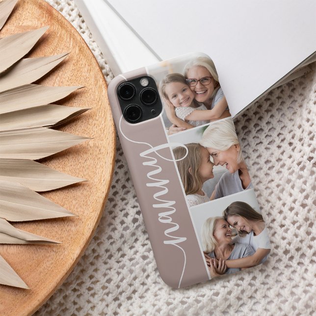 Coques Case-Mate iPhone Collage photo de la grand-mère Script (Créateur téléchargé)