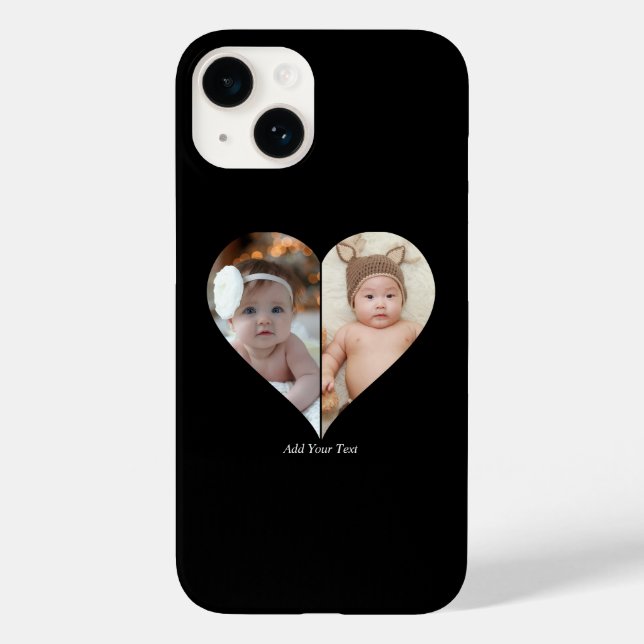 Coques Case-Mate iPhone Collage photo en forme de coeur 2 (Verso)