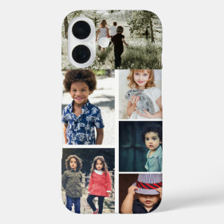 Coque Pour iPhone 16 Collage photo et texte personnalisé