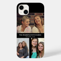 Collage photo familial personnalisé 3 sections cad