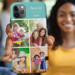 Case-Mate iPhone Case Collage photo Famille Sarcelle 4 Personnalisé