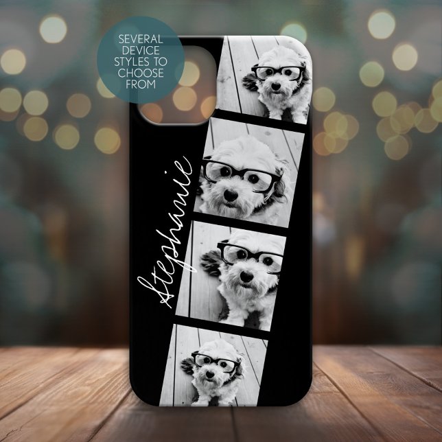 Coques Case-Mate iPhone Collage photo Instagram noir et blanc (Personalized Phone Case - Many Device Styles to Choose From)