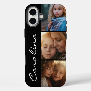 Coques iPhone 16 Plus Collage photo Personnalisé avec nom
