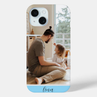 Coque Pour iPhone 15 Collage photo personnalisé d'une fille d'un genre