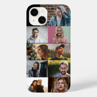 Coque Pour iPhone 14 Collage photo personnalisé simple 9 moderne Person