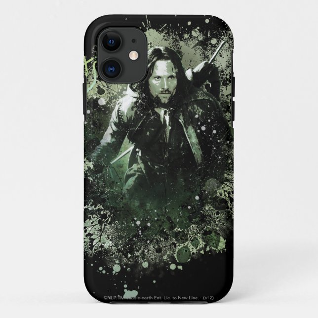 Coques Case-Mate iPhone Collage vectoriel Greenish Aragorn (Dos)