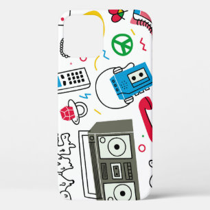 Case-Mate iPhone Case Collection de doodle vintage des années 80 90.