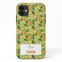 Collection de Motifs de paniers de fruits - Orange