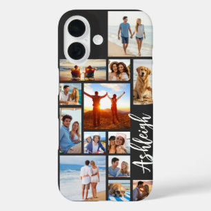 Coque Pour iPhone 16 Collection photo moderne 13 Nom du script Votre co