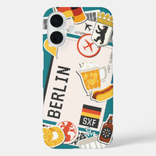 Coque Pour iPhone 16 Collection Sticker Voyage Berlin