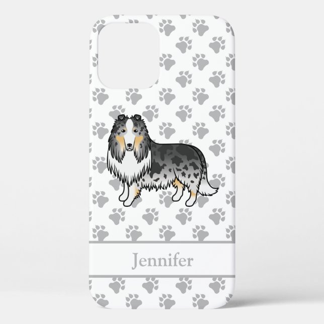 Coques Case-Mate iPhone Collie Rough Blue Merle Chien de Dessin Animé Mign (Verso)