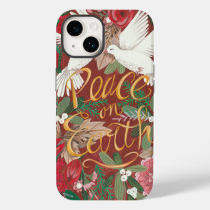 Coque Pour iPhone 14 Colombes de Noël Paix sur Terre vacances