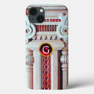 Case-Mate iPhone CASE COLONNE ÉLÉGANTE EN MARBRE, MONOGRAMME EN PIERRE R