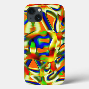 Case-Mate iPhone Case Color patches on twisted greenish beige strips